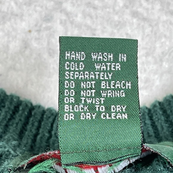 American Outpost Sweater Mens‎ Medium Green Ribbed Quarter Zip Vintage Hong Kong - Picture 5 of 10